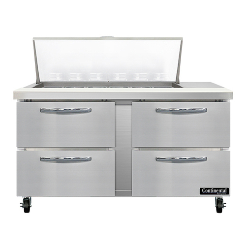 Continental Refrigerator SW60N18M-D Mighty Top Sandwich Unit 60 inch 17 cu ft capacity with drawers and stainless steel top