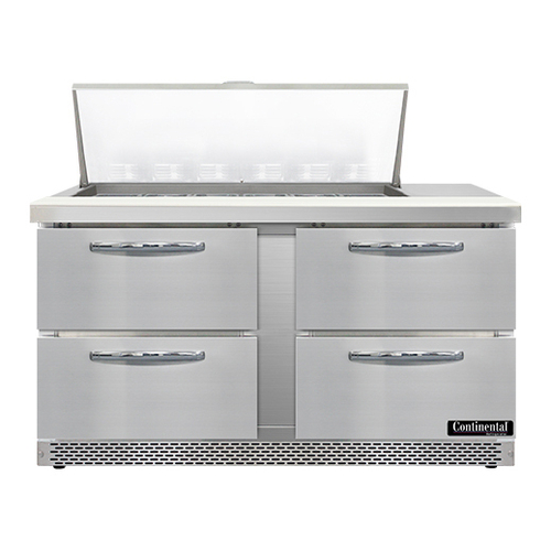 Continental Refrigerator SW60N18M-FB-D Mighty Top Sandwich Unit 60 inch 17 cu ft 4 drawers stainless steel