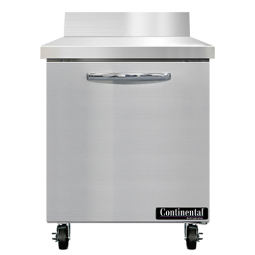 Continental Refrigerator SWF27NBS Work Top Freezer 27W 74 cu ft capacity one-section stainless steel top