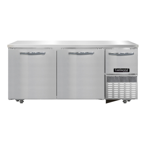 Continental Refrigerator FA68SN-U Undercounter Shallow Depth Freezer Base 68W Stainless Steel Design