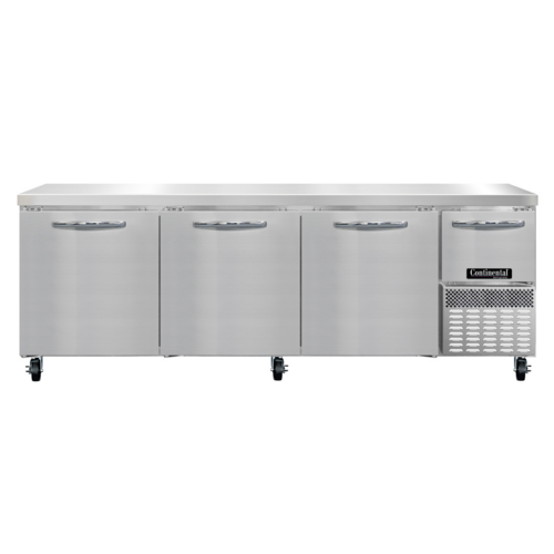 Continental Refrigerator RA93SN Refrigerated Base Shallow Depth Worktop Unit 93W Stainless Steel Energy Star