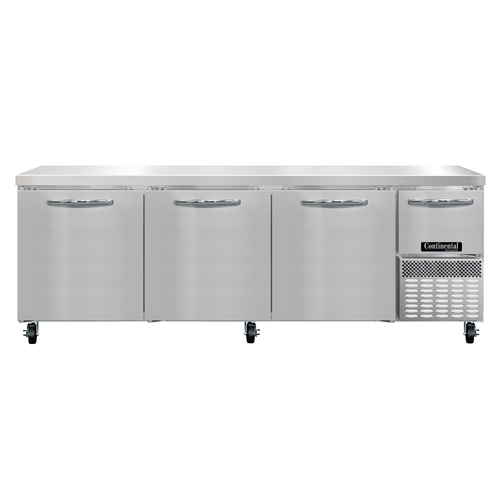 Continental Refrigerator RA93N Refrigerated Base Worktop Unit 93W Stainless Steel Flat Work Top Energy Star Certified