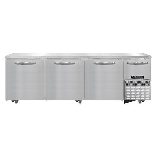 Continental Refrigerator RA93N-U Undercounter Refrigerated Base 93 inch Stainless Steel with Electronic Control