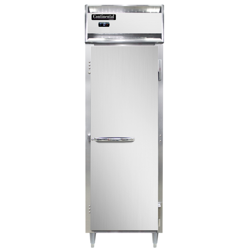 Continental Refrigerator D1FN Designer Line Freezer Reach In One Section 21 Cu Ft Self Contained Aluminum Stainless Steel