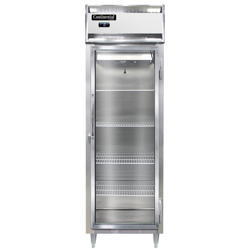 Continental Refrigerator D1FNGD Designer Line Freezer One Section Self Contained Aluminum Stainless Steel Door