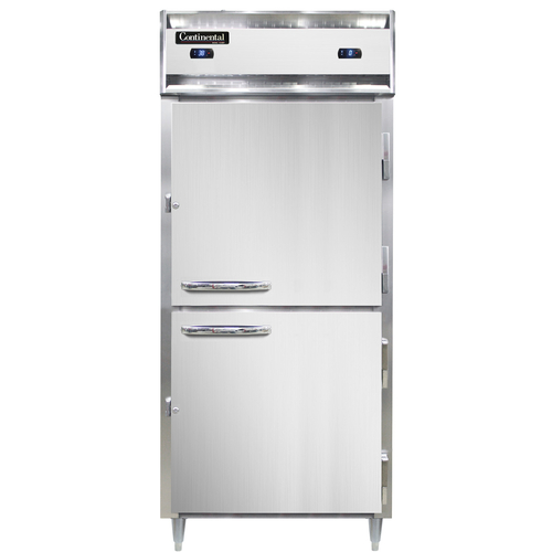 Continental Refrigerator D1RFXNSSHD Designer Line Refrigerator Freezer One Section Stainless Steel Extra Wide Doors