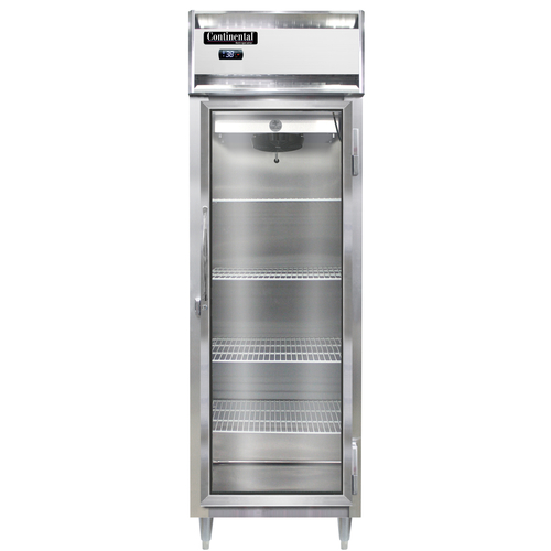 Continental Refrigerator D1RSNGD Designer Line Refrigerator 16 cu ft Self Contained Aluminum Stainless Steel Full Height Door