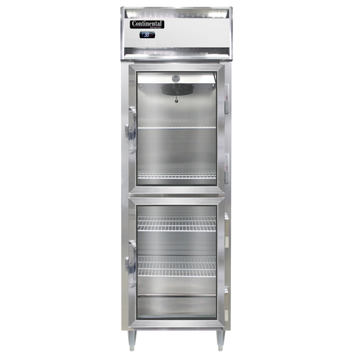Continental Refrigerator D1RSNGDHD Designer Line Refrigerator One Section Self Contained Aluminum Stainless Steel