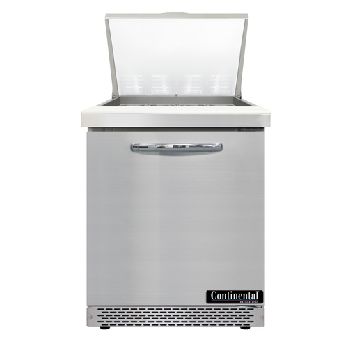 Continental Refrigerator D27N12M-FB Designer Line Mighty Top Sandwich Unit 27 inch Front Breather Stainless Steel
