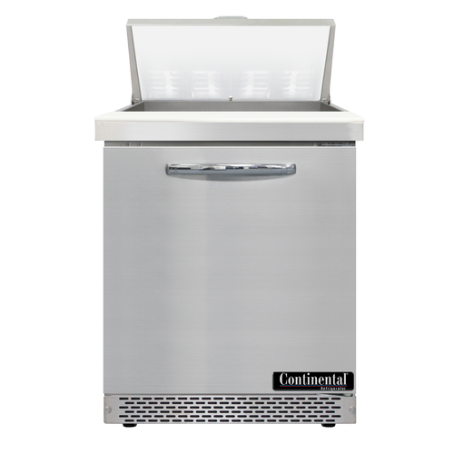 Continental Refrigerator D27N8-FB Designer Line Sandwich Unit 27 inch Front Breather Stainless Steel 1 Section
