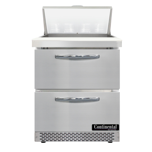 Continental Refrigerator D27N8-FB-D Designer Line Sandwich Unit Front Breather 27W Stainless Steel 1 Section