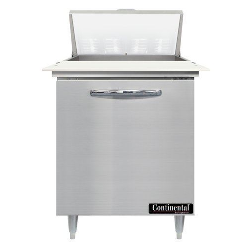 Continental Refrigerator D27N8C Designer Line Sandwich Unit 27 inch 1 section with 8 pans and stainless steel construction