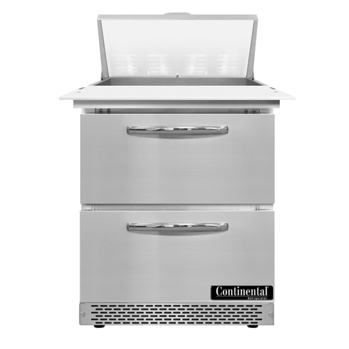 Continental Refrigerator D27N8C-FB-D Designer Line Sandwich Unit Front Breather 27W Stainless Steel 1 Section