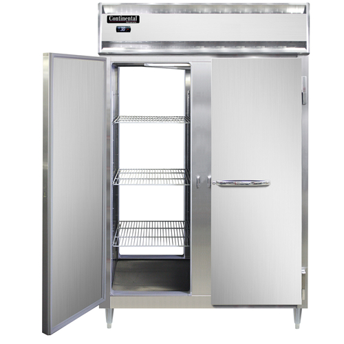 Continental Refrigerator D2RNSSPT Designer Line Refrigerator Pass-Thru Two-Section Self-Contained Stainless Steel