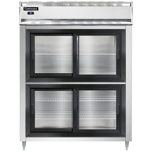 Continental Refrigerator D2RESNSASGDHD Designer Line Wide Refrigerator 57 inch Two Section Stainless Steel