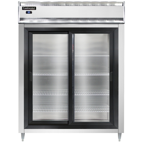 Continental Refrigerator D2RESNSSSGD Designer Line Wide Refrigerator 57 inch Two Section Stainless Steel