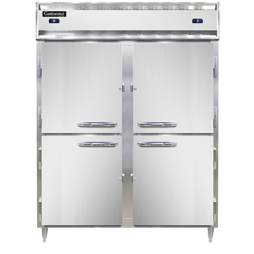 Continental Refrigerator D2RFESNSSHD Designer Line Refrigerator Freezer Two Section 57 Inch Wide Stainless Steel