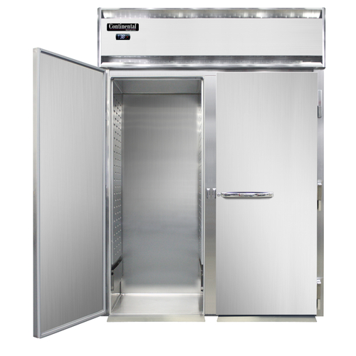Continental Refrigerator D2RIN Designer Line Refrigerator Roll-In Two-Section Self-Contained Stainless Steel