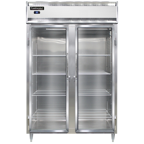 Continental Refrigerator D2RSNSAGD Designer Line Refrigerator 50 cu ft Stainless Steel Glass Doors R290 Hydrocarbon