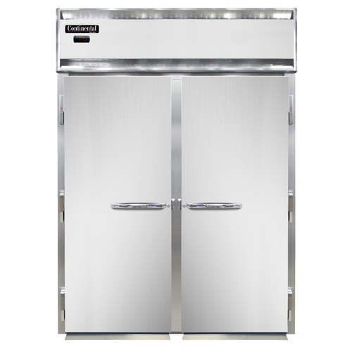 Continental Refrigerator DL2WI Designer Line Warmer Roll-in Two-Section Stainless Steel Full-Height Solid Doors
