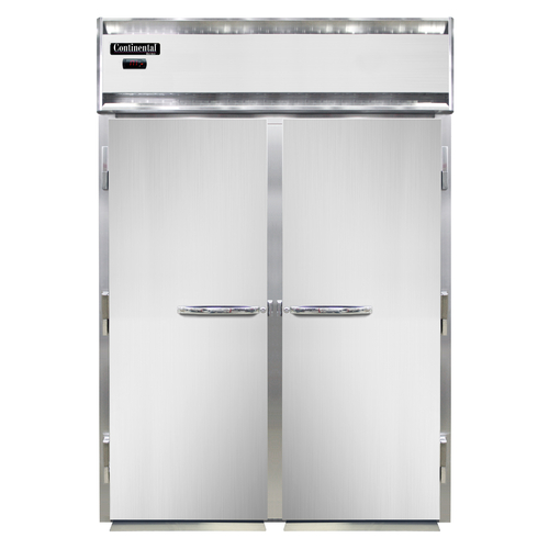 Continental Refrigerator DL2WI-E Designer Line Extra-High Warmer Roll-in Two-Section Stainless Steel Cabinet
