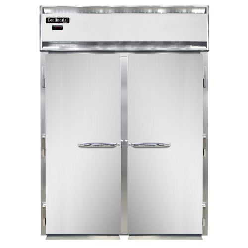 Continental Refrigerator DL2WI-SS Designer Line Warmer Roll-In Two-Section Stainless Steel Full-Height Solid Doors