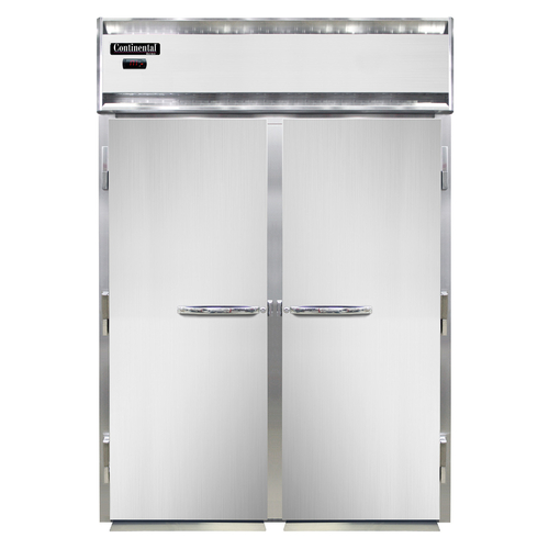 Continental Refrigerator DL2WI-SS-E Designer Line Extra-High Warmer Roll-In Two-Section Stainless Steel Cabinet