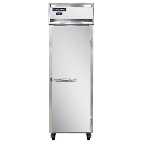 Continental Refrigerator 1RSN Reach In One Section Stainless Steel Refrigerator with Solid Door and Digital Control