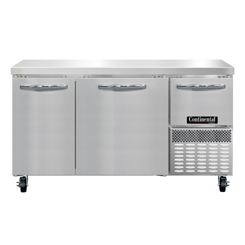 Continental Refrigerator FA60N Freezer Base Worktop Unit 60W Stainless Steel Flat Work Top NSF Certified