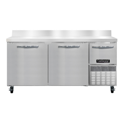 Continental Refrigerator RA68SNBS Refrigerated Base Shallow Depth Worktop Unit 68W Stainless Steel Energy Star
