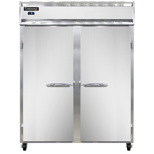 Continental Refrigerator 2FESNSS Extra-Wide Freezer Reach-In 57W Two-Section Stainless Steel Self-Contained Refrigeration