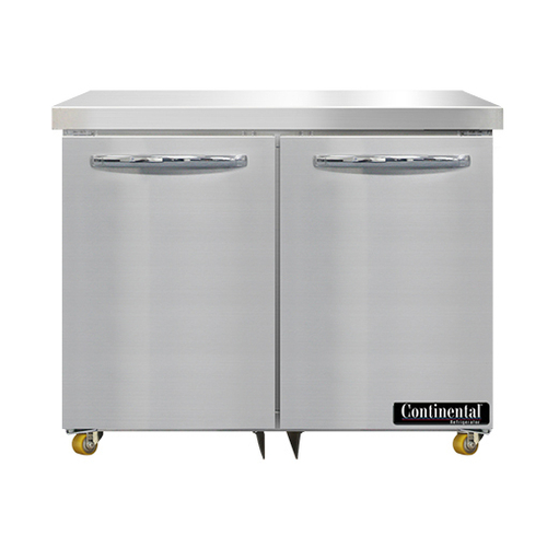 Continental Refrigerator SW36N-U Undercounter Refrigerator 36W 10.3 cu ft capacity two-section stainless steel