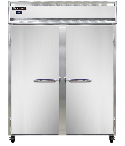 Continental Refrigerator 2RESNSA Extra-Wide Reach-In Refrigerator 57W Two-Section Stainless Steel NSF Certified