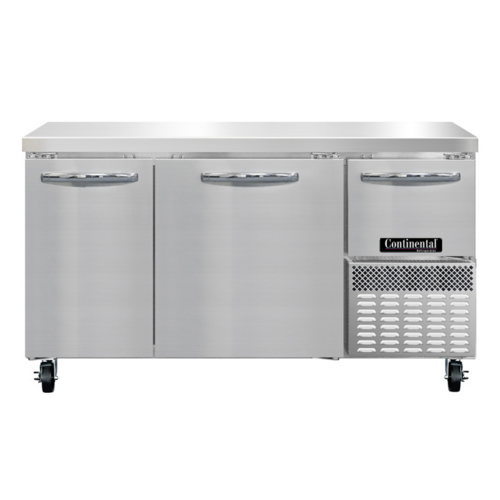 Continental Refrigerator RA60SN Refrigerated Base Shallow Depth Worktop Unit 60W Stainless Steel Energy Star