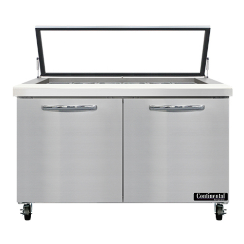 Continental Refrigerator SW48N18M-HGL Mighty Top Sandwich Unit 48 inch 134 cu ft capacity with Hinged Glass Lid