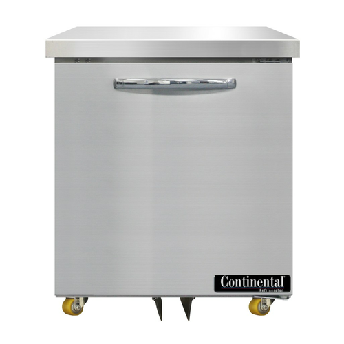 Continental Refrigerator D27N-U Designer Line Undercounter Refrigerator 27W Stainless Steel Energy Star