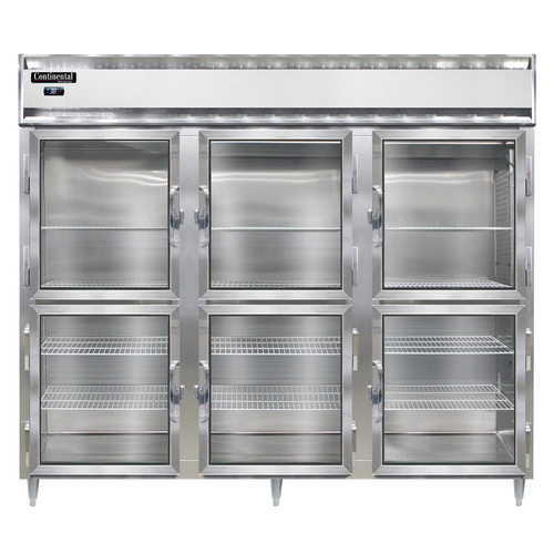 Continental Refrigerator D3RENSAGDHD Designer Line Wide Refrigerator 85-1/5 inch Three Section Stainless Steel