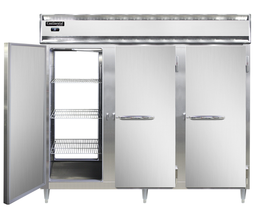 Continental Refrigerator D3RENSAPT Designer Line Wide Refrigerator Pass-Thru 85-1/5 Inch Three-Section Stainless Steel