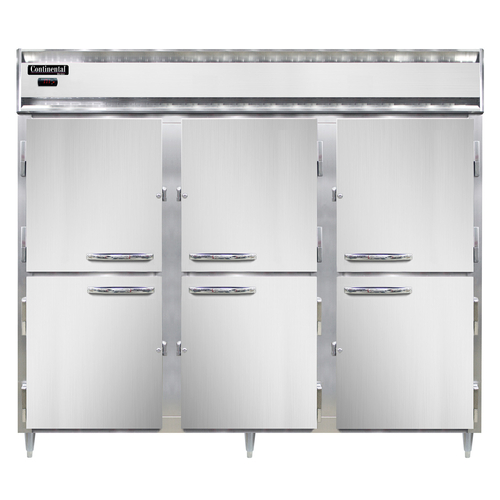 Continental Refrigerator DL3WE-SS-HD Designer Line Heated Cabinet Extra Wide Reach In 75 Cu Ft Capacity Stainless Steel