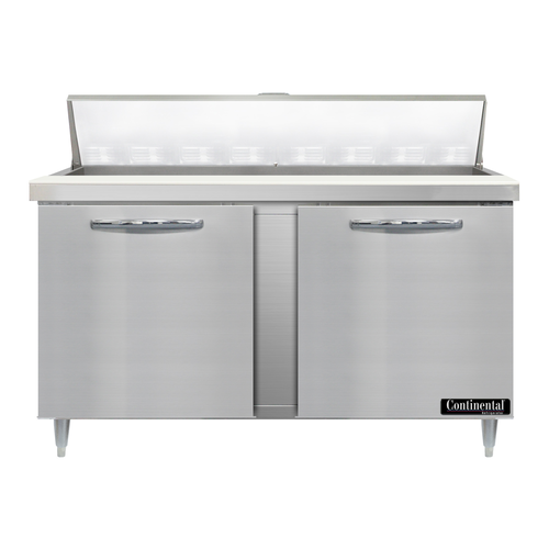 Continental Refrigerator D60N16 Designer Line Sandwich Unit 60 inch with 16 Pans and Stainless Steel Finish