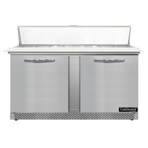 Continental Refrigerator D60N16C-FB Designer Line Sandwich Unit 60 inch Front Breather Stainless Steel 2 Section