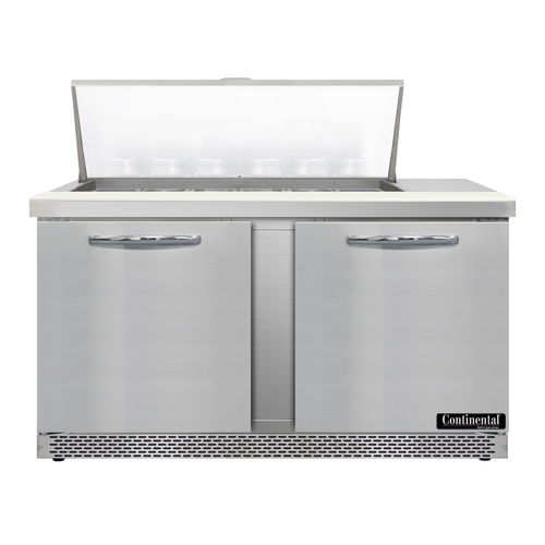 Continental Refrigerator D60N18M-FB Designer Line Mighty Top Sandwich Unit 60 inch Front Breather Stainless Steel