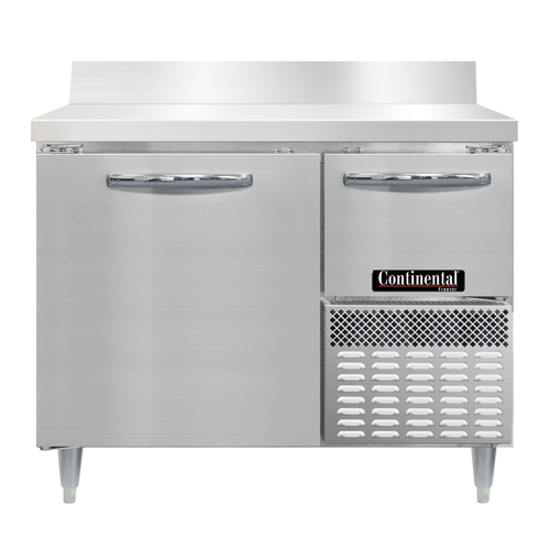 Continental Refrigerator DFA43NSSBS Designer Line Freezer Base Worktop Unit 43W Stainless Steel 1 Full 1 Half Door