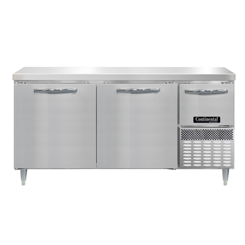Continental Refrigerator DRA68NSS Designer Line Refrigerated Base Worktop Unit 68W Stainless Steel Energy Star