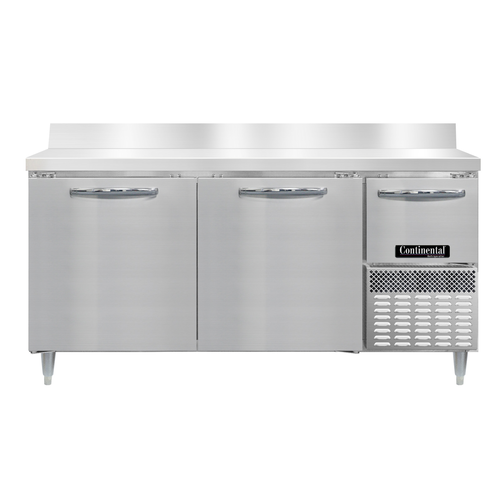 Continental Refrigerator DRA68NSSBS Designer Line Refrigerated Base Worktop Unit 68W Stainless Steel Energy Star