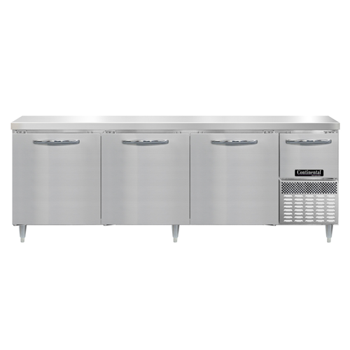 Continental Refrigerator DRA93NSS Designer Line Refrigerated Base Worktop Unit 93W Stainless Steel Energy Star