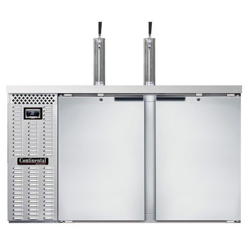 Continental Refrigerator KC59NSS Keg Cooler 59W 22 cu ft Stainless Steel Top 2 Barrel Capacity Electronic Controller