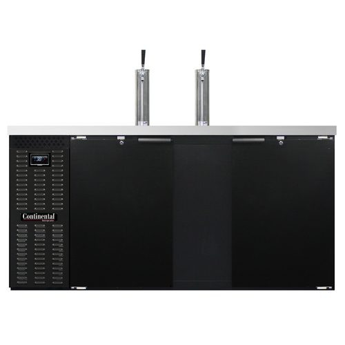 Continental Refrigerator KC69N Keg Cooler 69W 26 cu ft Front Breathing Stainless Steel Top 3 Keg Capacity