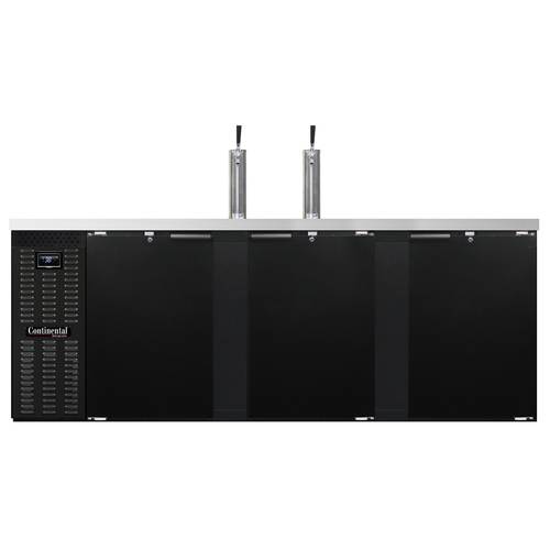 Continental Refrigerator KC90N Keg Cooler 90W 35 cu ft Front Breathing Stainless Steel Top 3 Doors R290 Refrigerant