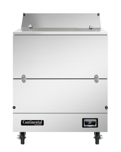 Continental Refrigerator MC3NSSD Milk Cooler 34 Inch Dual Access Forced Air Cooling Stainless Steel Interior